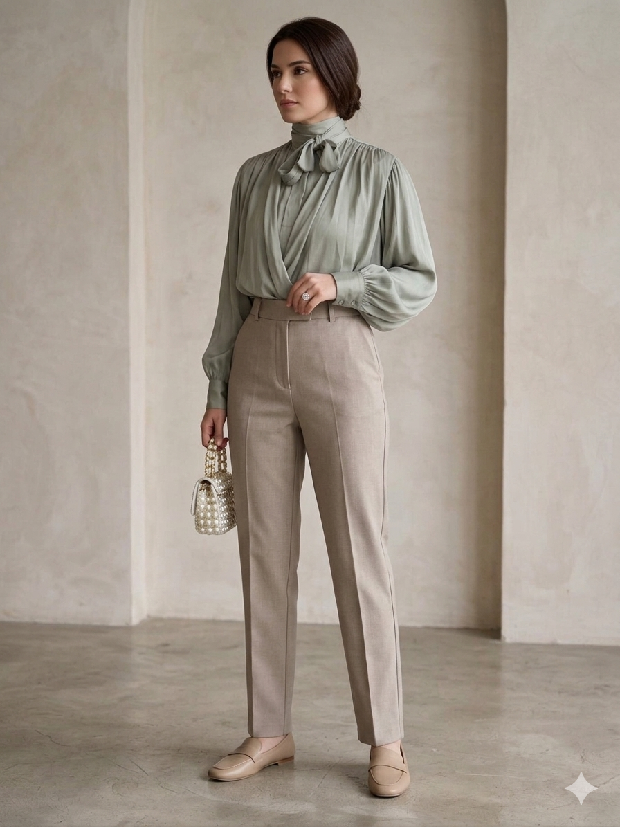 Lily satin blouse