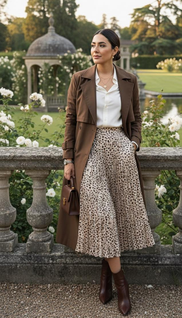 BROWN trensh coat