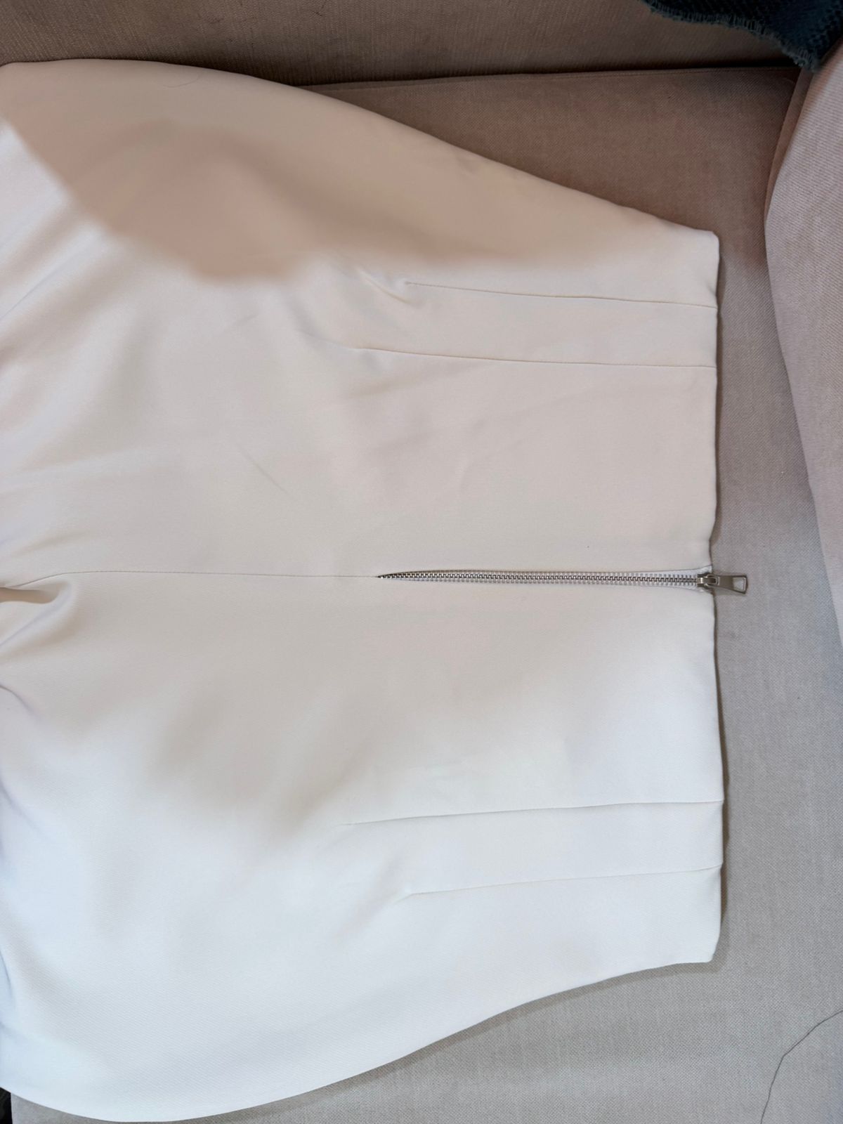 High-Waisted Wide-Leg Trousers – Cream