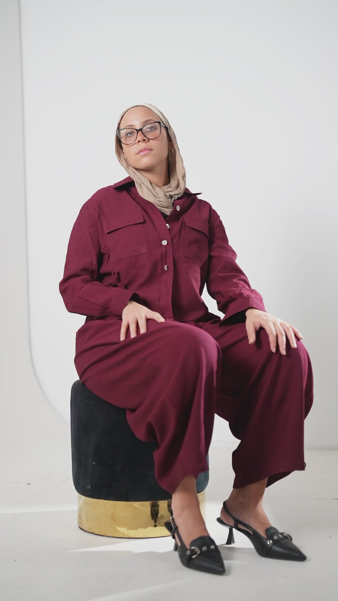 Belted Utility suit