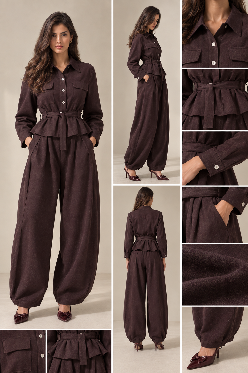 Belted Utility suit
