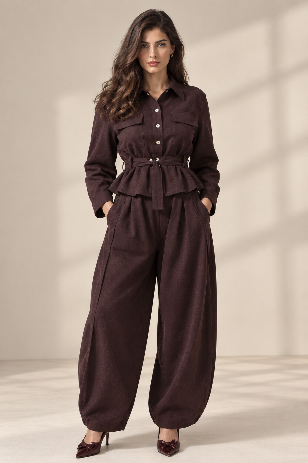 Belted Utility suit
